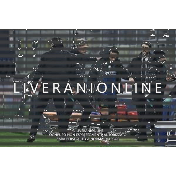 Lautaro Martinez (Inter) dopo la sostituzione con simone inzaghi Inter vs Liverpool UEFA Champions League ottavi di finale - gara di andata Milano 16-02-2022 Stadio Giuseppe Meazza - San Siro foto Roberto Garavaglia/ag. Aldo Liverani sas /AGENZIA ALDO LIVERANI SAS