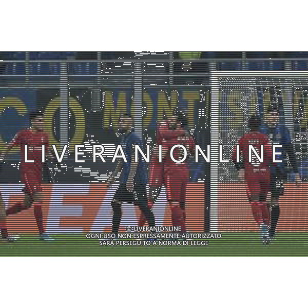 esultanza Liverpool dopo il gol del 2 a 0 Mohamed salah Inter vs Liverpool UEFA Champions League ottavi di finale - gara di andata Milano 16-02-2022 Stadio Giuseppe Meazza - San Siro foto Roberto Garavaglia/ag. Aldo Liverani sas /AGENZIA ALDO LIVERANI SAS