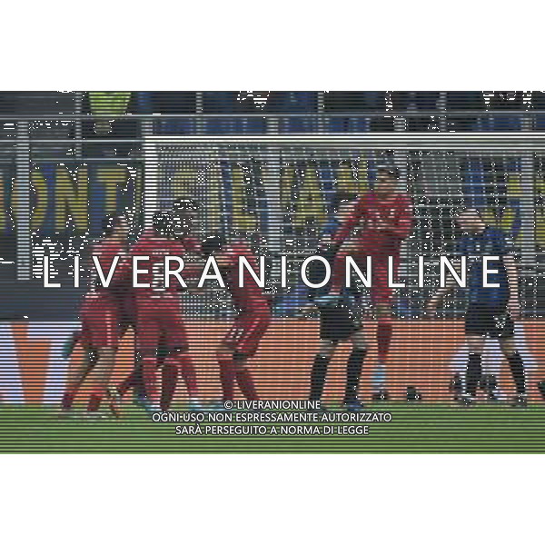 esultanza Liverpool dopo il gol del 2 a 0 Mohamed salah Inter vs Liverpool UEFA Champions League ottavi di finale - gara di andata Milano 16-02-2022 Stadio Giuseppe Meazza - San Siro foto Roberto Garavaglia/ag. Aldo Liverani sas /AGENZIA ALDO LIVERANI SAS