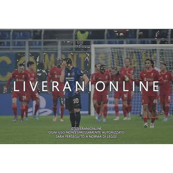delusione Hakan Calhanoglu (Inter) dopo il gol del 2 a 0 Liverpool Mohamed salah Inter vs Liverpool UEFA Champions League ottavi di finale - gara di andata Milano 16-02-2022 Stadio Giuseppe Meazza - San Siro foto Roberto Garavaglia/ag. Aldo Liverani sas /AGENZIA ALDO LIVERANI SAS