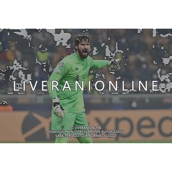 Alisson Becker (Liverpool) Inter vs Liverpool UEFA Champions League ottavi di finale - gara di andata Milano 16-02-2022 Stadio Giuseppe Meazza - San Siro foto Roberto Garavaglia/ag. Aldo Liverani sas /AGENZIA ALDO LIVERANI SAS