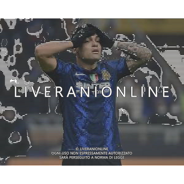 Lautaro Martinez (Inter) Inter vs Liverpool UEFA Champions League ottavi di finale - gara di andata Milano 16-02-2022 Stadio Giuseppe Meazza - San Siro foto Roberto Garavaglia/ag. Aldo Liverani sas /AGENZIA ALDO LIVERANI SAS