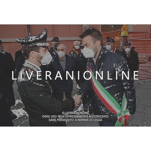 IMOLA 17 02 2022 CARABINIERI COMMEMORAZIONE PER IL CAPITANO GIUSEPPE PULICRI NELLA FOTO COLONELLO RODOLFO SANTOVITO E SINDACO DI IMOLA MARCO PANIERI ©sanna/AGENZIA ALDO LIVERANI SAS