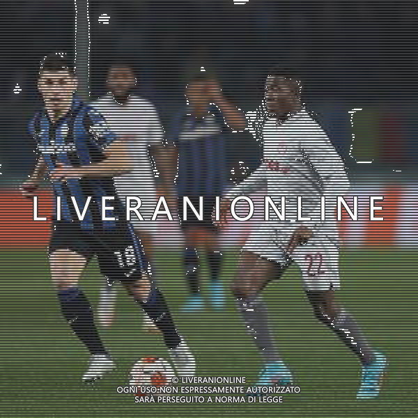Francesco Scaccianoce/LMedia - Atalanta BC vs Olympiakos - football Europa League match 2021/2022 February 17 2022 - Gewiss Stadium Bergamo, Italy Atalanta BC vs Olympiakos Photo showing: Aguibou Camara (Olympiacos FC) in action @Francesco Scaccianoce/LiveMedia /AGENZIA ALDO LIVERANI SAS