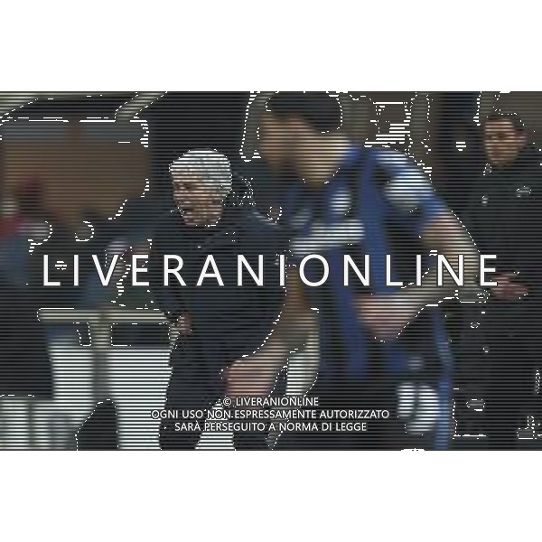 Francesco Scaccianoce/LMedia - Atalanta BC vs Olympiakos - football Europa League match 2021/2022 February 17 2022 - Gewiss Stadium Bergamo, Italy Atalanta BC vs Olympiakos Photo showing: Gian Piero Gasperini (Atalanta BC) gestures @Francesco Scaccianoce/LiveMedia /AGENZIA ALDO LIVERANI SAS