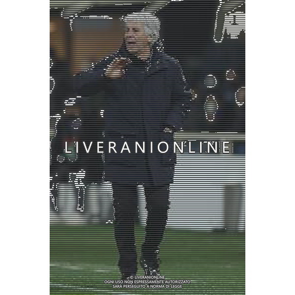 Francesco Scaccianoce/LMedia - Atalanta BC vs Olympiakos - football Europa League match 2021/2022 February 17 2022 - Gewiss Stadium Bergamo, Italy Atalanta BC vs Olympiakos Photo showing: Gian Piero Gasperini (Atalanta BC) gestures @Francesco Scaccianoce/LiveMedia /AGENZIA ALDO LIVERANI SAS