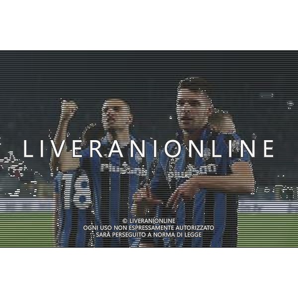 Francesco Scaccianoce/LMedia - Atalanta BC vs Olympiakos - football Europa League match 2021/2022 February 17 2022 - Gewiss Stadium Bergamo, Italy Atalanta BC vs Olympiakos Photo showing: Berat Djimsiti (Atalanta BC) celebrates after scoring his side\'s second goal of the match @Francesco Scaccianoce/LiveMedia /AGENZIA ALDO LIVERANI SAS
