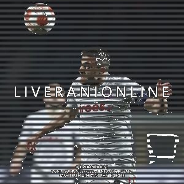 Francesco Scaccianoce/LMedia - Atalanta BC vs Olympiakos - football Europa League match 2021/2022 February 17 2022 - Gewiss Stadium Bergamo, Italy Atalanta BC vs Olympiakos Photo showing: Sokratis Papastathopoulos (Olympiacos FC) header @Francesco Scaccianoce/LiveMedia /AGENZIA ALDO LIVERANI SAS
