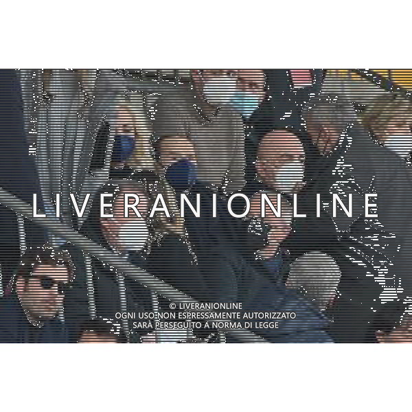 © TVRG Silvio Berlusconi in tribuna con la compagna Marta Fascina e Adriano Galliani Monza vs Pisa Campionato Serie BKT - 24a giornata Monza 19-02-2022 U-Power Stadium foto Roberto Garavaglia/ag. Aldo Liverani sas