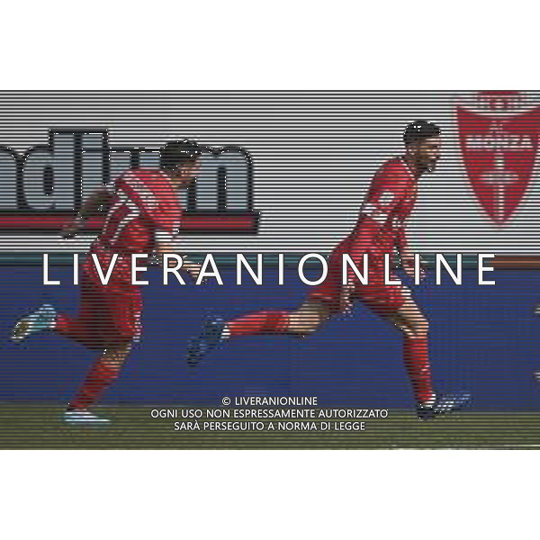 © TVRG esultanza Monza dopo il gol dell\'1 a 0 Monza vs Pisa Campionato Serie BKT - 24a giornata Monza 19-02-2022 U-Power Stadium foto Roberto Garavaglia/ag. Aldo Liverani sas
