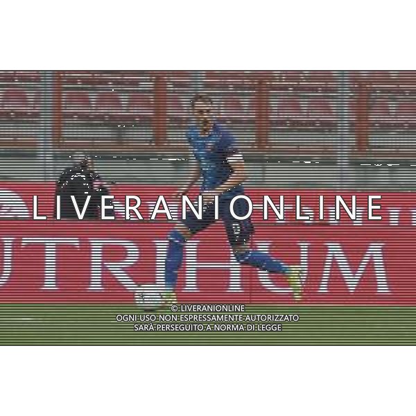 Loris Cerquiglini/LMedia - AC Perugia vs US Cremonese - Italian soccer Serie B match 2021/2022 February 19 2022 - Stadio Renato Curi Perugia, Italy AC Perugia vs US Cremonese Photo showing: de luca manuel (n. 09 perugia calcio) @Loris Cerquiglini/LiveMedia AG ALDO LIVERANI SAS