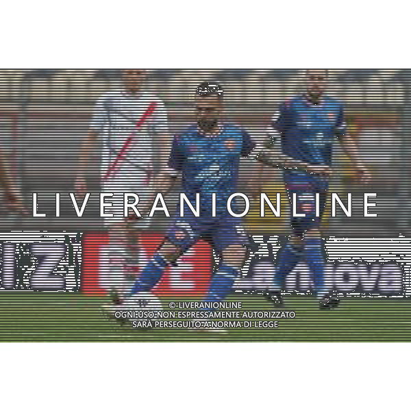 Loris Cerquiglini/LMedia - AC Perugia vs US Cremonese - Italian soccer Serie B match 2021/2022 February 19 2022 - Stadio Renato Curi Perugia, Italy AC Perugia vs US Cremonese Photo showing: burrai salvatore (n.8 perugia calcio) @Loris Cerquiglini/LiveMedia AG ALDO LIVERANI SAS