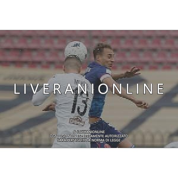 Loris Cerquiglini/LMedia - AC Perugia vs US Cremonese - Italian soccer Serie B match 2021/2022 February 19 2022 - Stadio Renato Curi Perugia, Italy AC Perugia vs US Cremonese Photo showing: meroni andrea (n.13 us cremonese) v de luca manuel (n. 09 perugia calcio) @Loris Cerquiglini/LiveMedia /AGENZIA ALDO LIVERANI SAS