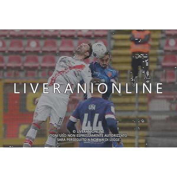 Loris Cerquiglini/LMedia - AC Perugia vs US Cremonese - Italian soccer Serie B match 2021/2022 February 19 2022 - Stadio Renato Curi Perugia, Italy AC Perugia vs US Cremonese Photo showing: strizzolo luca (n.11 us cremonese) v gabriele angella (n.05 perugia calcio) @Loris Cerquiglini/LiveMedia /AGENZIA ALDO LIVERANI SAS