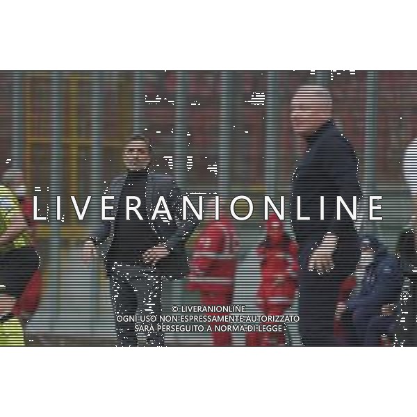 Loris Cerquiglini/LMedia - AC Perugia vs US Cremonese - Italian soccer Serie B match 2021/2022 February 19 2022 - Stadio Renato Curi Perugia, Italy AC Perugia vs US Cremonese Photo showing: pecchia fabio (coach us cremonese) @Loris Cerquiglini/LiveMedia /AGENZIA ALDO LIVERANI SAS