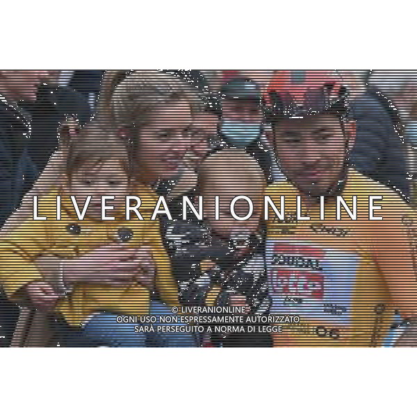 19-02-2022 Tour Des Alpes Maritimes Et Du Var; Tappa 02 Puget Theniers - La Turbie; 2022, Lotto - Soudal; Ewan, Caleb; Moglie Ewan, Caleb; Figli Ewan, Caleb; La Turbie; ©SIROTTI/AGENZIA ALDO LIVERANI SAS
