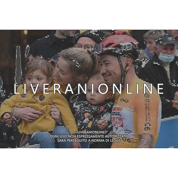 19-02-2022 Tour Des Alpes Maritimes Et Du Var; Tappa 02 Puget Theniers - La Turbie; 2022, Lotto - Soudal; Ewan, Caleb; Moglie Ewan, Caleb; Figli Ewan, Caleb; La Turbie; ©SIROTTI/AGENZIA ALDO LIVERANI SAS