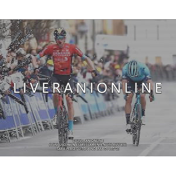 19-02-2022 Vuelta Andalucia; Tappa 04 Cullar Vega - Baza; 2022, Bahrain - Victorious; 2022, Astana - Premier Tech; Poels, Wouter; Lutsenko, Alexey; Baza; ©SIROTTI/AGENZIA ALDO LIVERANI SAS