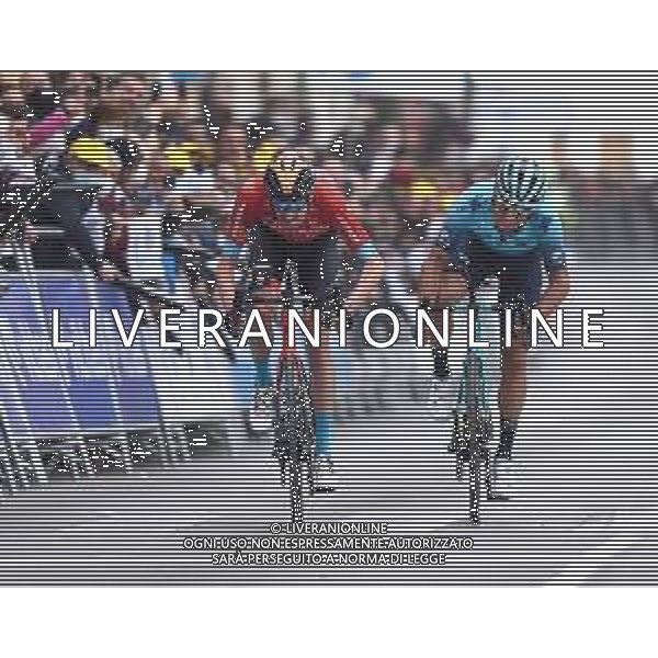 19-02-2022 Vuelta Andalucia; Tappa 04 Cullar Vega - Baza; 2022, Bahrain - Victorious; 2022, Astana - Premier Tech; Poels, Wouter; Lutsenko, Alexey; Baza; ©SIROTTI/AGENZIA ALDO LIVERANI SAS