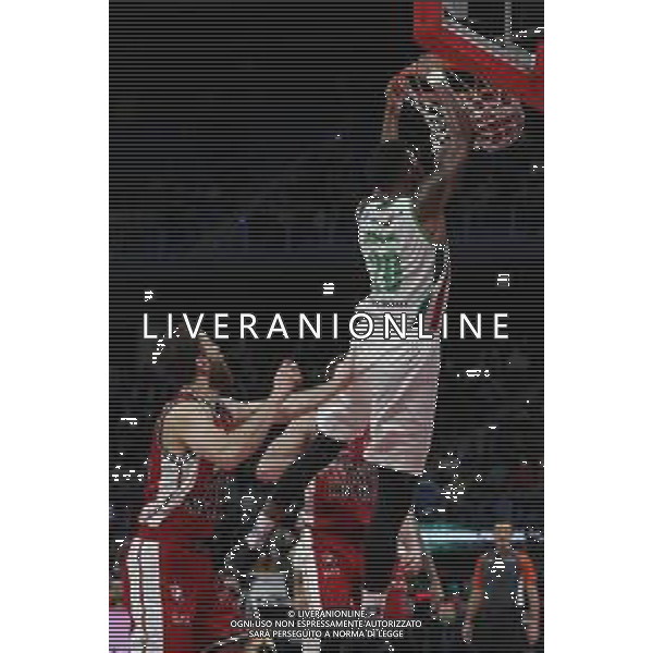 PESARO - Legabasket Frecciarossa Finaleight 2022 - Semifinale di Coppa Italia Armani Olimpia Milano - Germani Brescia 19/02/2022 nella foto: Cobbins Michael(Germani Basket Brescia) ©Claudio Zamagni/Agenzia Aldo Liverani / AGENZIA ALDO LIVERANI SAS