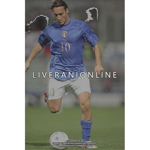 PALERMO 08/10/2005 ITALIA-SLOVENIA QUAL MONDIALI 2006 NELLA FOTO FRANCESCO TOTTI AGENZIA ALDO LIVERANI