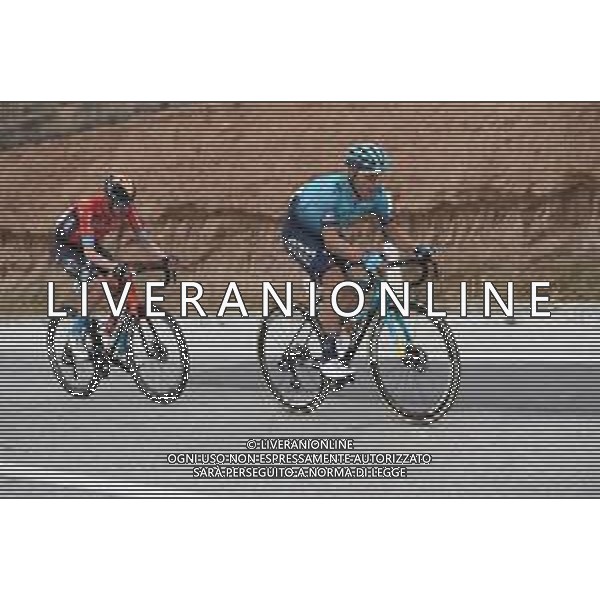 19-02-2022 Vuelta Andalucia; Tappa 04 Cullar Vega - Baza; 2022, Bahrain - Victorious; 2022, Astana - Premier Tech; Poels, Wouter; Lutsenko, Alexey;