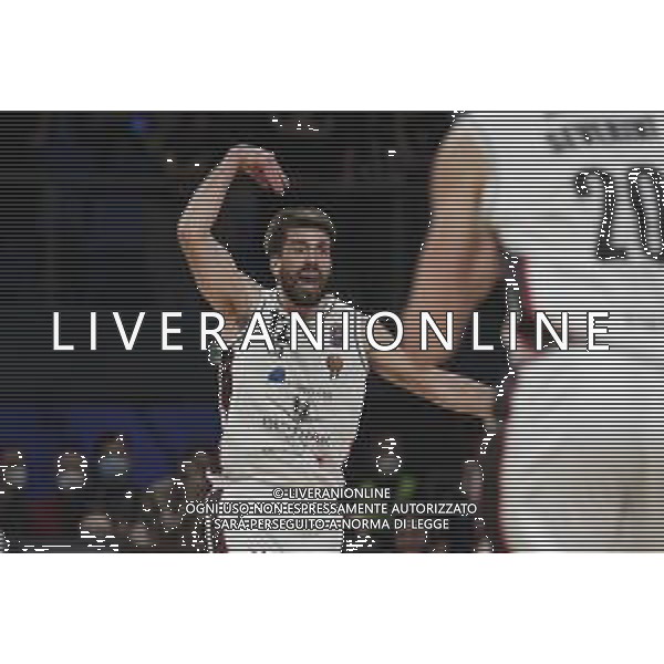 PESARO - Legabasket Frecciarossa Finaleight 2022 - Semifinale di Coppa Italia Bertram Derthona Tortona - Virtus Segafredo Bologna 19/02/2022 nella foto: Esultanza Filloy Ariel(Bertram Tortona) ©Claudio Zamagni/Agenzia Aldo Liverani / AGENZIA ALDO LIVERANI SAS