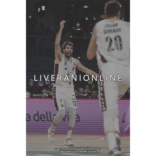 PESARO - Legabasket Frecciarossa Finaleight 2022 - Semifinale di Coppa Italia Bertram Derthona Tortona - Virtus Segafredo Bologna 19/02/2022 nella foto: Esultanza Filloy Ariel(Bertram Tortona) ©Claudio Zamagni/Agenzia Aldo Liverani / AGENZIA ALDO LIVERANI SAS
