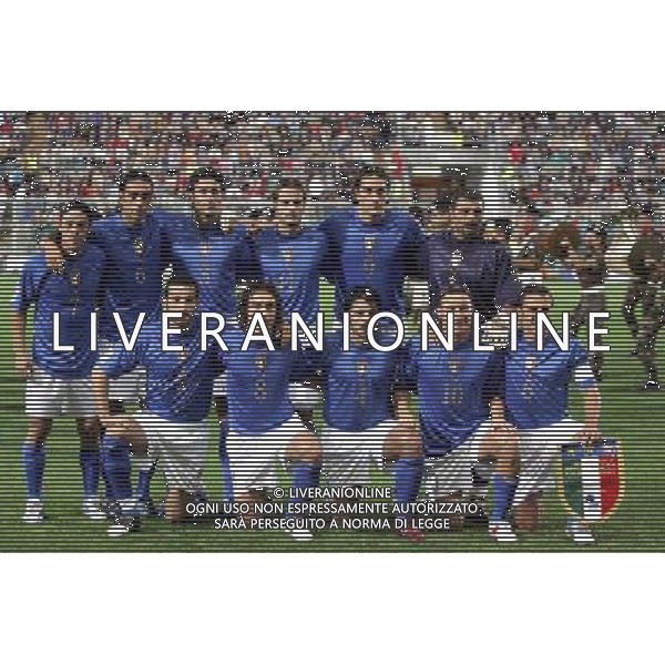 PALERMO 08/10/2005 ITALIA-SLOVENIA QUAL MONDIALI 2006 NELLA FOTO FORMAZIONE ITALIANA AGENZIA ALDO LIVERANI
