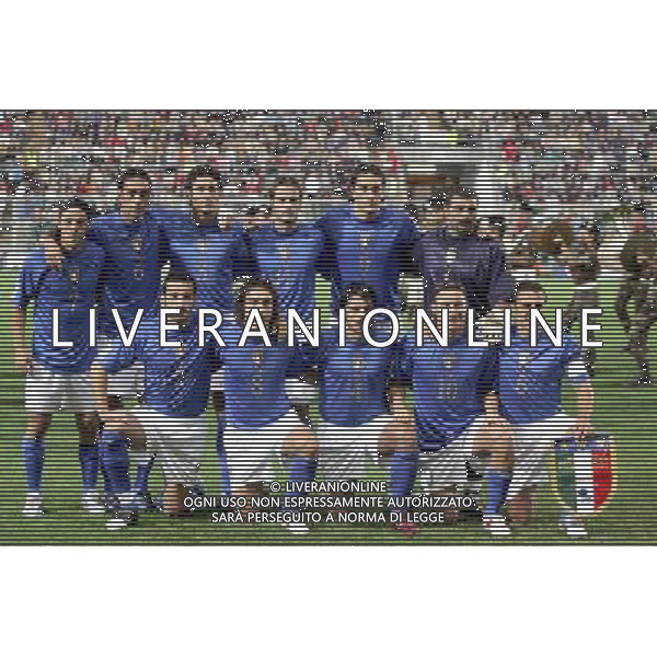 PALERMO 08/10/2005 ITALIA-SLOVENIA QUAL MONDIALI 2006 NELLA FOTO FORMAZIONE NAZIONALE ITALIANA AGENZIA ALDO LIVERANI