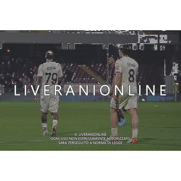 SALERNITANA - MILAN CAMPIONATO CALCIO SERIE A TIM 19.02.2022 NELLA FOTO FRANCK KESSIE\' E SANDRO TONALI A FINE GARA ©ROSITO / AGENZIA ALDO LIVERANI SAS