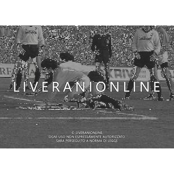 01-02-1987 BRESCIA CAMPIONATO DI CALCIO SERIE A BRESCIA-INTER 0-1 NELLA FOTO AZIONE DI GIOCO AG ALDO LIVERANI SAS 