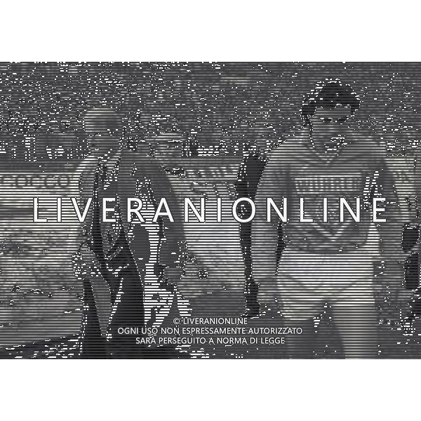 01-02-1987 BRESCIA CAMPIONATO DI CALCIO SERIE A BRESCIA-INTER 0-1 NELLA FOTO GIOVANNI TRAPATTONI ALLENATORE INTER CON CLAUDIO BRANCO AG ALDO LIVERANI SAS 