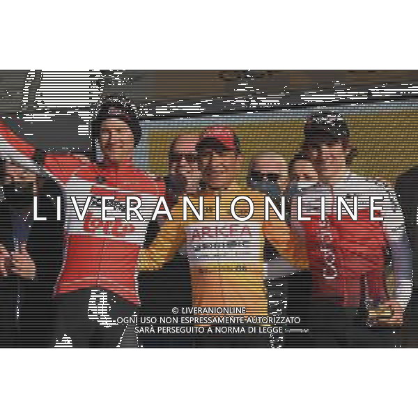 20-02-2022 Tour Des Alpes Maritimes Et Du Var; Tappa 03 Villefranche Sur Mer - Blausasc; 2022, Arkea - Samsic; 2022, Lotto - Soudal; 2022, Cofidis; Quintana Rojas Nairo, Alexander; Wellens, Tim; Martin, Guillaume; Blausasc; ©SIROTTI/AGENZIA ALDO LIVERANI SAS