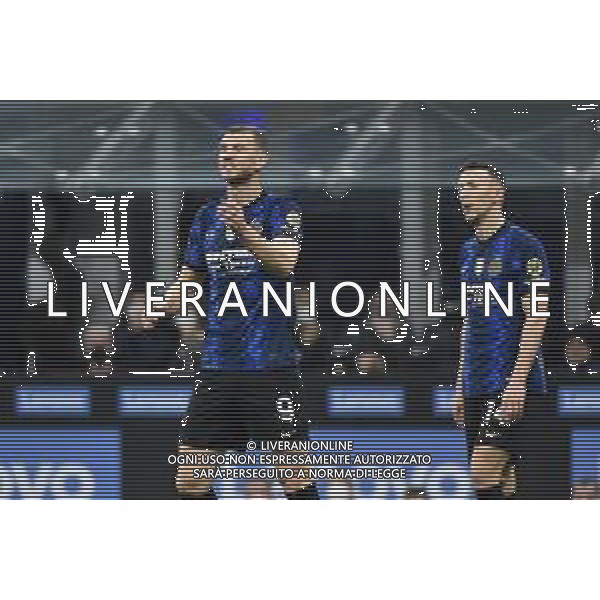 Edin Dzeko (Inter) e Ivan Perisic (Inter) Inter vs Sassuolo Campionato Serie A TIM - 26a giornata Milano 20-02-2022 Stadio Giuseppe Meazza - San Siro foto Roberto Garavaglia/ag. Aldo Liverani sas