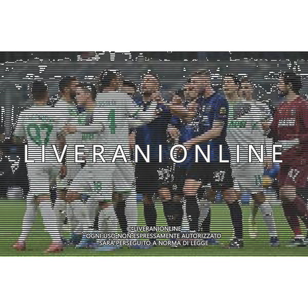 tensione nel finale Inter vs Sassuolo Campionato Serie A TIM - 26a giornata Milano 20-02-2022 Stadio Giuseppe Meazza - San Siro foto Roberto Garavaglia/ag. Aldo Liverani sas