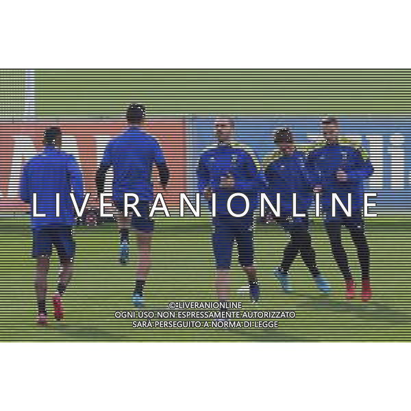 Torino 21.02.2022 Continassa Allenamento rifinitura Champions League Villareal vs Juventus ©Manuela Viganti/Agenzia Aldo Liverani Nella foto: il gruppo in allenamento - leonardo bonucci ©VIGANTI/AGENZIA ALDO LIVERANI SAS