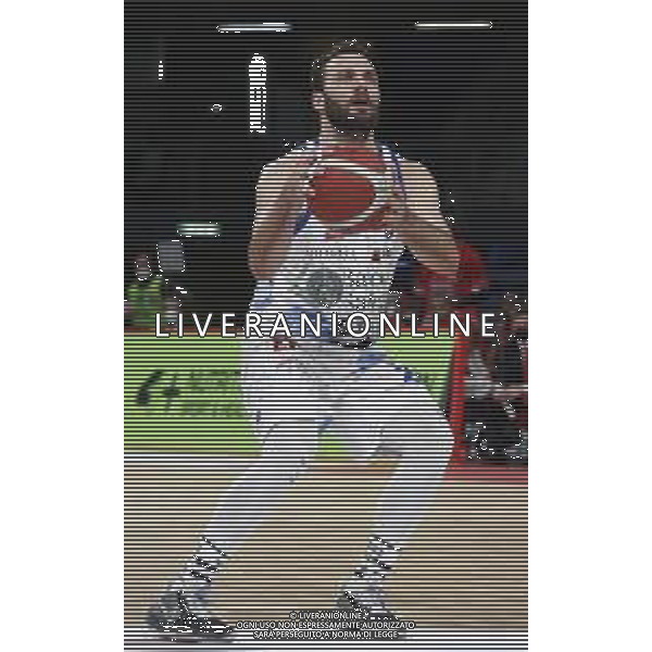 PESARO - Legabasket Frecciarossa Finaleight 2022 - Coppa Italia Olimpia Milano - Dinamo Sassari 16/02/2022 nella foto: Gentile Stefano(Banco di Sardegna Sassari) ©Claudio Zamagni/Agenzia Aldo Liverani /AGENZIA ALDO LIVERANI SAS