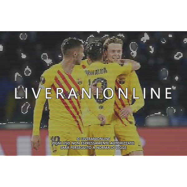 24-02-2022 NAPOLI-EUROPA LEAGUE NAPOLI-BARCELLONA nella foto: esultanza Frenkie de Jong Foto Mosca, Ag.Liverani