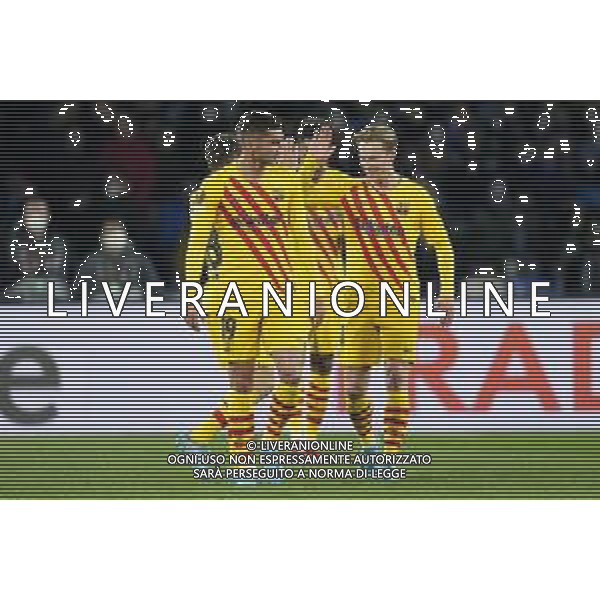 24-02-2022 NAPOLI-EUROPA LEAGUE NAPOLI-BARCELLONA nella foto: esultanza Frenkie de Jong Foto Mosca, Ag.Liverani