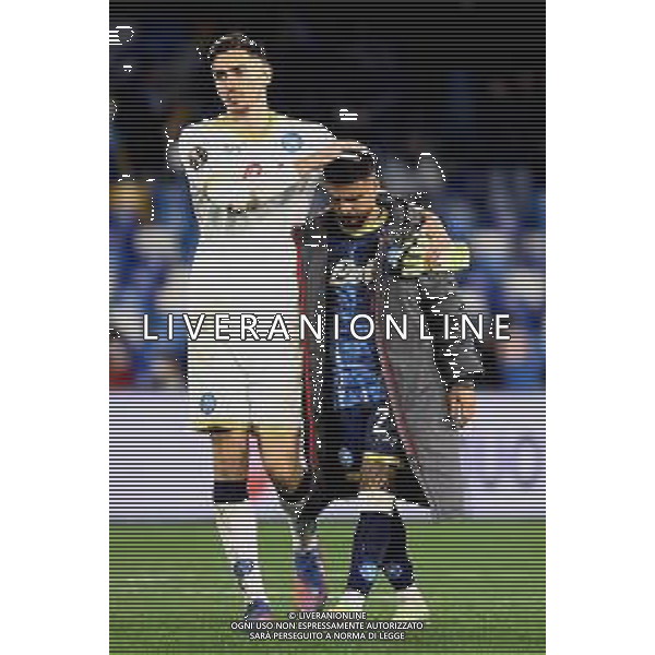 NAPOLI - BARCELLONA UEFA EUROPA LEAGUE 24.02.2022 NELLA FOTO la delusione di Alex Meret, Lorenzo Insigne a fine gara ©MOSCA/AGENZIA ALDO LIVERANI SAS