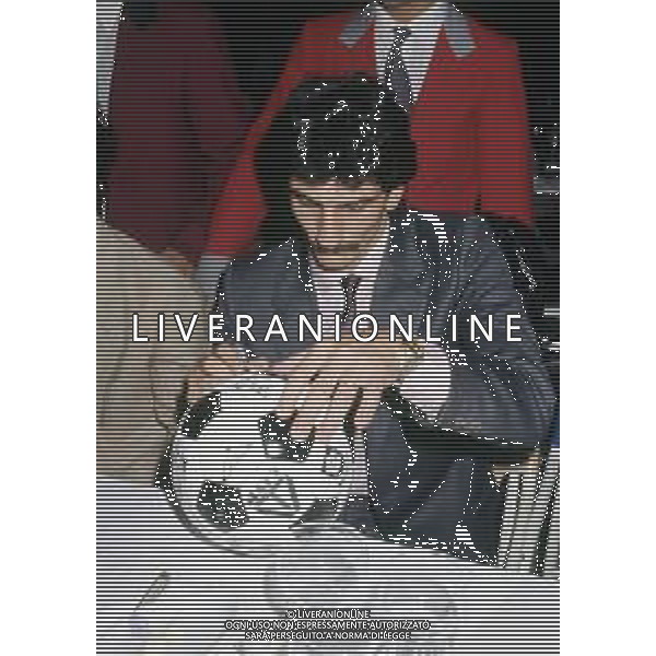 RETROSPETTIVA FABIO BRINI CALCIATORE NELLA FOTO FABIO BRINI CON LA MAGLIA DELL\'UDINESE CALCIO NELL\'ANNO 1983 AG ALDO LIVERANI SAS