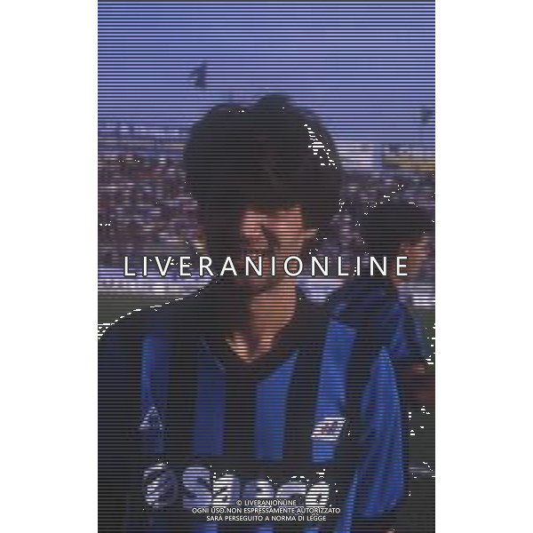 RETROSPETTIVA DANIELE BERNAZZANI CALCIATORE NELLA FOTO DANIELE BERNAZZANI CON LA MAGLIA DEL PISA CALCIO AG ALDO LIVERANI SAS