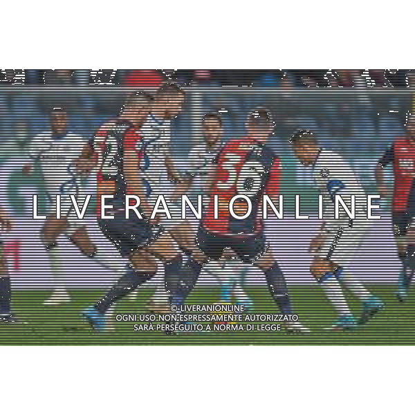 Danilo Vigo/LMedia - Genoa CFC vs Inter - FC Internazionale - italian soccer Serie A match 2021/2022 February 25 2022 - Luigi Ferraris stadium Genova, Italy Genoa CFC vs Inter - FC Internazionale Photo showing: Nikola Maksimovic (Genoa) EDIN DZEKO (Inter) Silvan Hefti (Genoa) Alexis Sanchez (Inter) @Danilo Vigo/LiveMedia /AGENZIA ALDO LIVERANI SAS