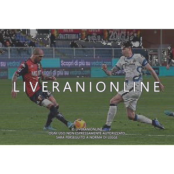 Danilo Vigo/LMedia - Genoa CFC vs Inter - FC Internazionale - italian soccer Serie A match 2021/2022 February 25 2022 - Luigi Ferraris stadium Genova, Italy Genoa CFC vs Inter - FC Internazionale Photo showing: Stefano Sturaro (Genoa) ALESSANDRO BASTONI (Inter) @Danilo Vigo/LiveMedia /AGENZIA ALDO LIVERANI SAS