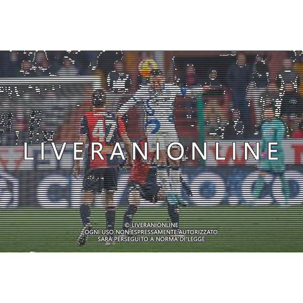 Danilo Vigo/LMedia - Genoa CFC vs Inter - FC Internazionale - italian soccer Serie A match 2021/2022 February 25 2022 - Luigi Ferraris stadium Genova, Italy Genoa CFC vs Inter - FC Internazionale Photo showing: Milan Badelj (Genoa) Alexis Sanchez (Inter) @Danilo Vigo/LiveMedia /AGENZIA ALDO LIVERANI SAS