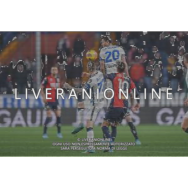 Danilo Vigo/LMedia - Genoa CFC vs Inter - FC Internazionale - italian soccer Serie A match 2021/2022 February 25 2022 - Luigi Ferraris stadium Genova, Italy Genoa CFC vs Inter - FC Internazionale Photo showing: Marcelo Brozovic (Inter) - HAKAN CALHANOGLU (Inter) Filippo Melegoni (Genoa) @Danilo Vigo/LiveMedia /AGENZIA ALDO LIVERANI SAS