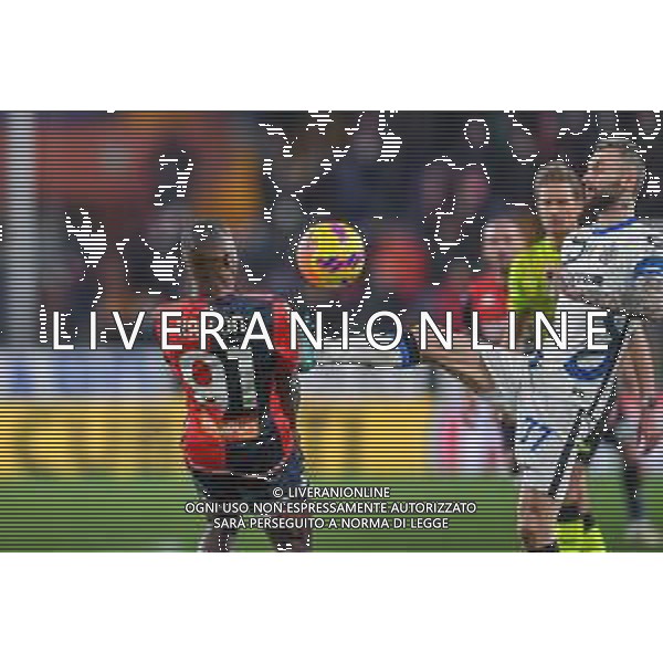 Danilo Vigo/LMedia - Genoa CFC vs Inter - FC Internazionale - italian soccer Serie A match 2021/2022 February 25 2022 - Luigi Ferraris stadium Genova, Italy Genoa CFC vs Inter - FC Internazionale Photo showing: Yayah Kallon (Genoa) Marcelo Brozovic (Inter) @Danilo Vigo/LiveMedia /AGENZIA ALDO LIVERANI SAS