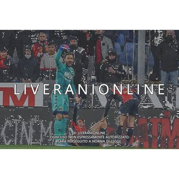Danilo Vigo/LMedia - Genoa CFC vs Inter - FC Internazionale - italian soccer Serie A match 2021/2022 February 25 2022 - Luigi Ferraris stadium Genova, Italy Genoa CFC vs Inter - FC Internazionale Photo showing: Andrea Cambiaso (Genoa) a terra infortunato @Danilo Vigo/LiveMedia /AGENZIA ALDO LIVERANI SAS