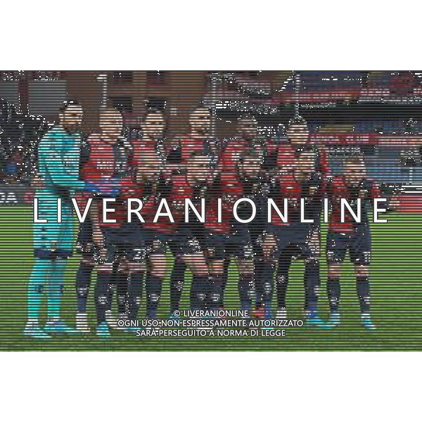 Danilo Vigo/LMedia - Genoa CFC vs Inter - FC Internazionale - italian soccer Serie A match 2021/2022 February 25 2022 - Luigi Ferraris stadium Genova, Italy Genoa CFC vs Inter - FC Internazionale Photo showing: Genoa Cfc Team - formazione squadra @Danilo Vigo/LiveMedia /AGENZIA ALDO LIVERANI SAS